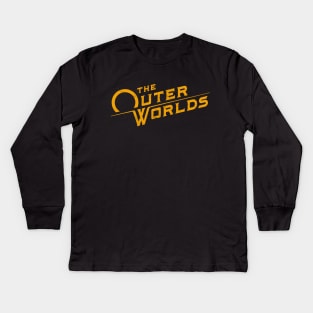 The Outer Worlds logo [Texturized] Kids Long Sleeve T-Shirt